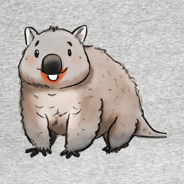 Cute Wombat Drawing by Play Zoo